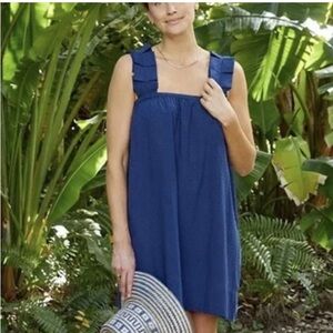 Lake Pajamas Lolly Swiss Dot Dress in Navy size Medium